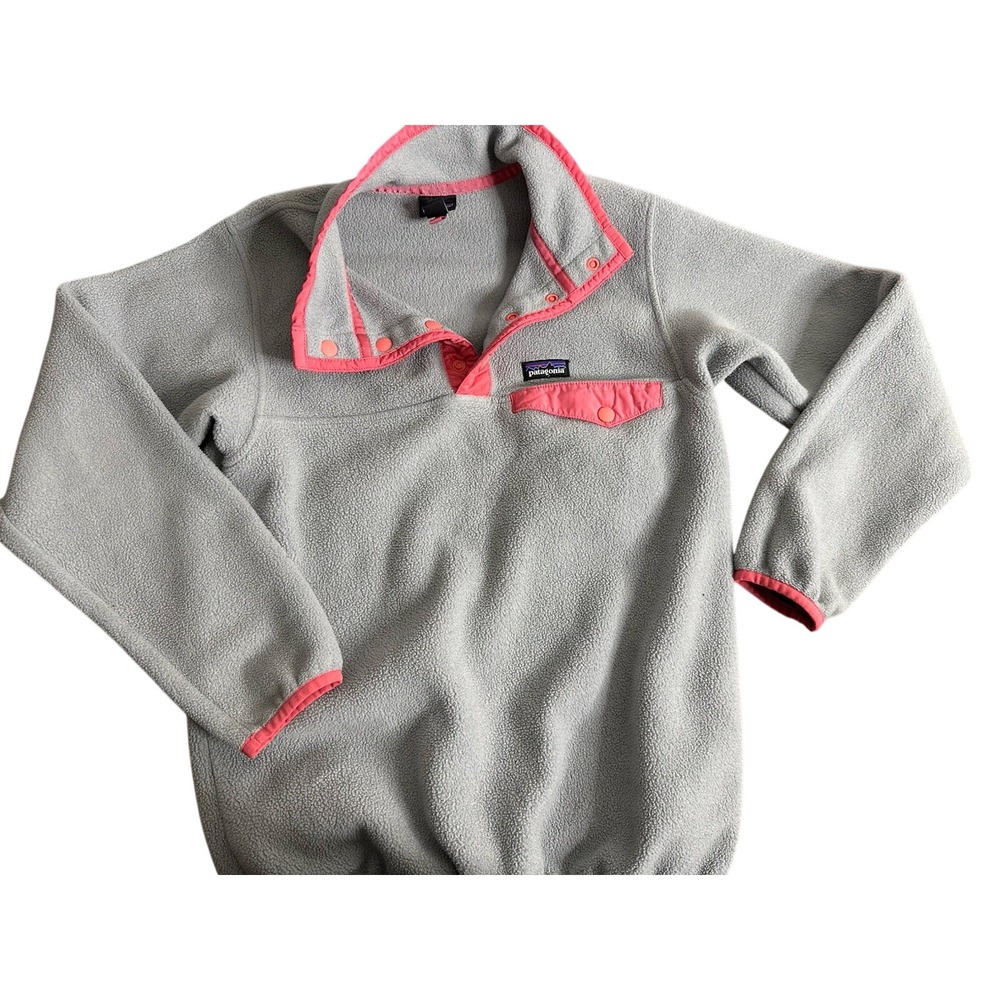 Patagonia Kids Synchilla Fleece Pullover Girls Medium 12 Snap T